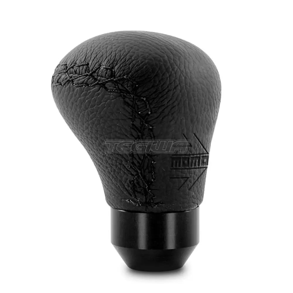 Momo Anatomic Gear Knob Black Leather Short