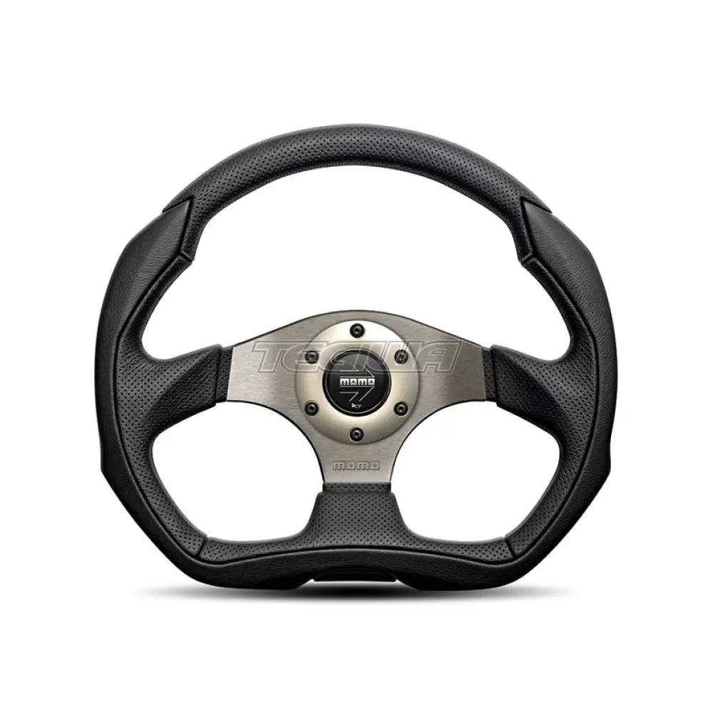 Momo Eagle - Black Leather Anthracite Centre 350Mm Steering Wheels And Accessories