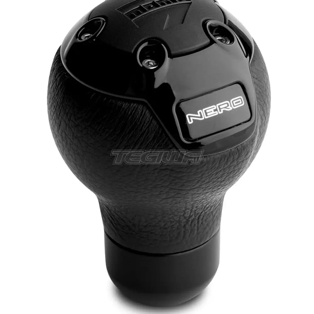 Momo Gear Knob Nero - Black/Chrome Inserts Gk