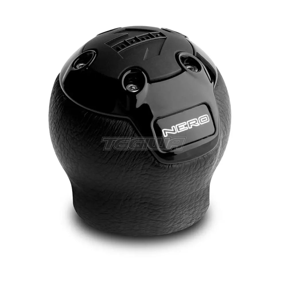 Momo Gear Knob Nero - Black/Chrome Inserts S