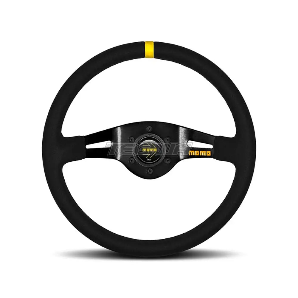 Momo Model 03 - Steering Wheel 350Mm Black Spoke/Black Suede Wheels And Accessories