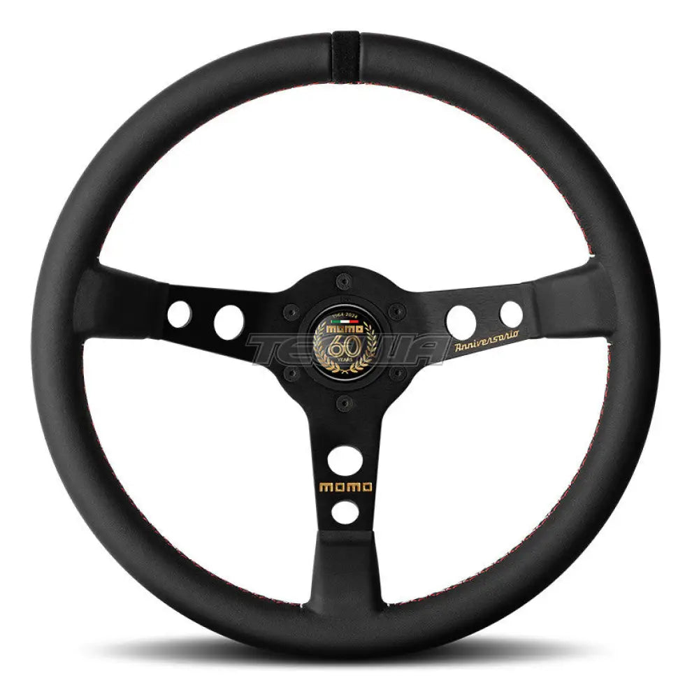 Momo Model07 - 60Th Anniversary Ltd Edition Black Leather 350Mm Steering Wheel Wheels And