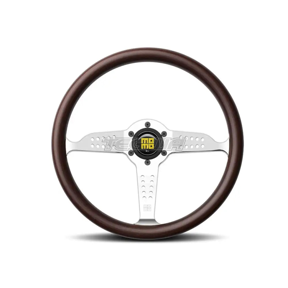 Momo Super Grand Prix - Mahogany Wood/Chrome Spoke 350Mm Steering Wheel Wheels And Accessories