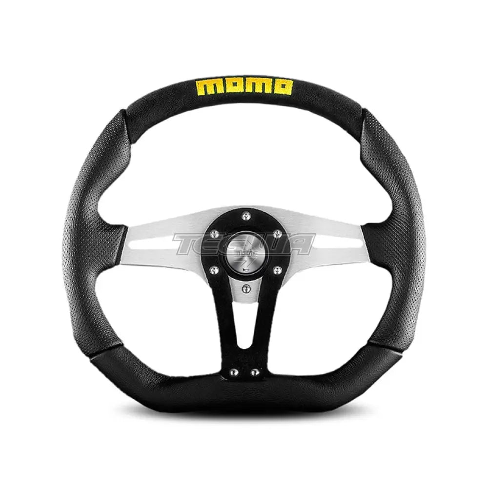 Momo Trek - Black Alcantara/Black Leather 350Mm Steering Wheel Wheels And Accessories