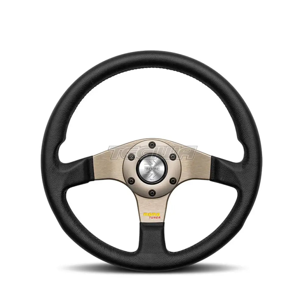 Momo Tuner Steering Wheel 320Mm - 350Mm Anthracite Spoke/Black Leather Wheels And Accessories