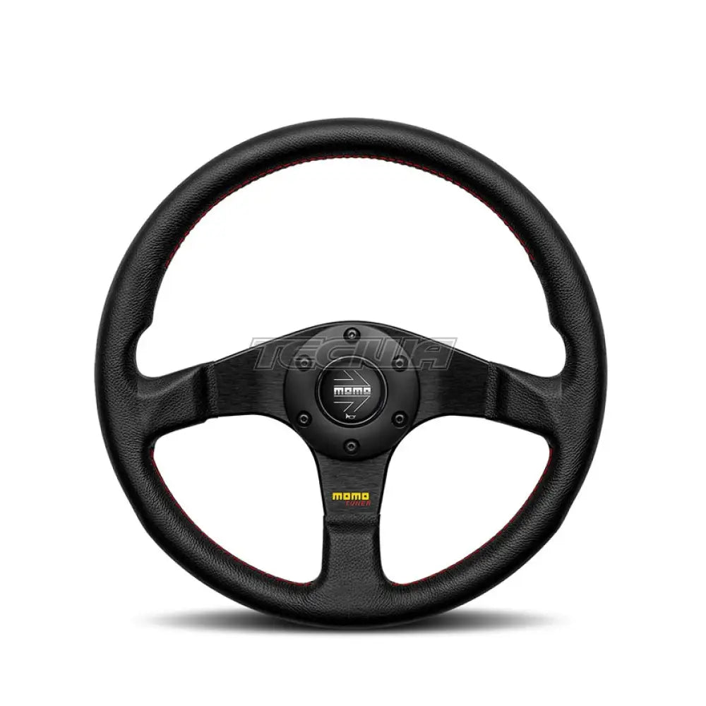 Momo Tuner Steering Wheel 320Mm - 350Mm Black Spoke/Black Leather Wheels And Accessories