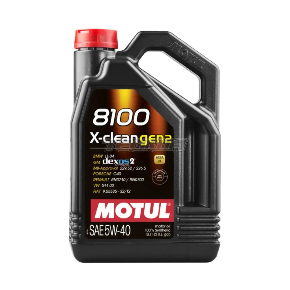 Motul 8100 X-Clean Gen2 Engine Oil 5W-40