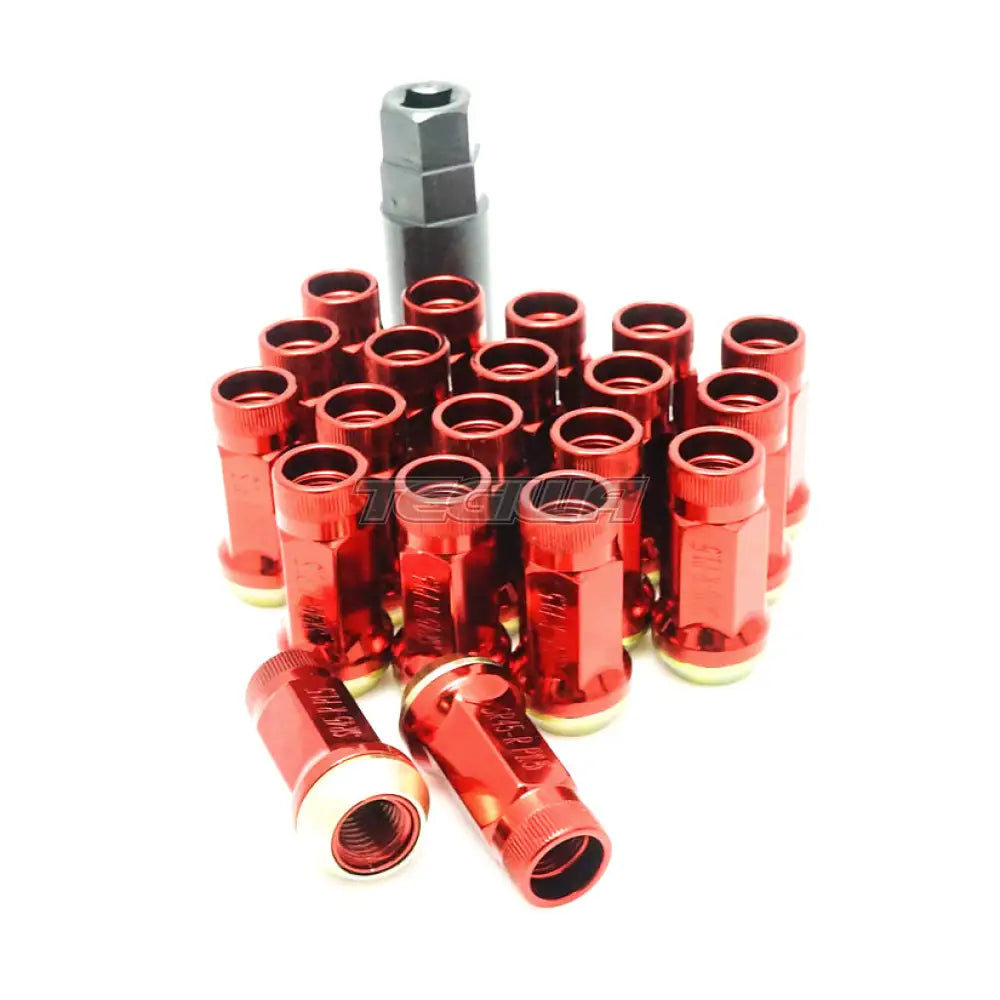 Muteki Sr45R Open End Wheel Nuts 12X1.25 / Red & Studs