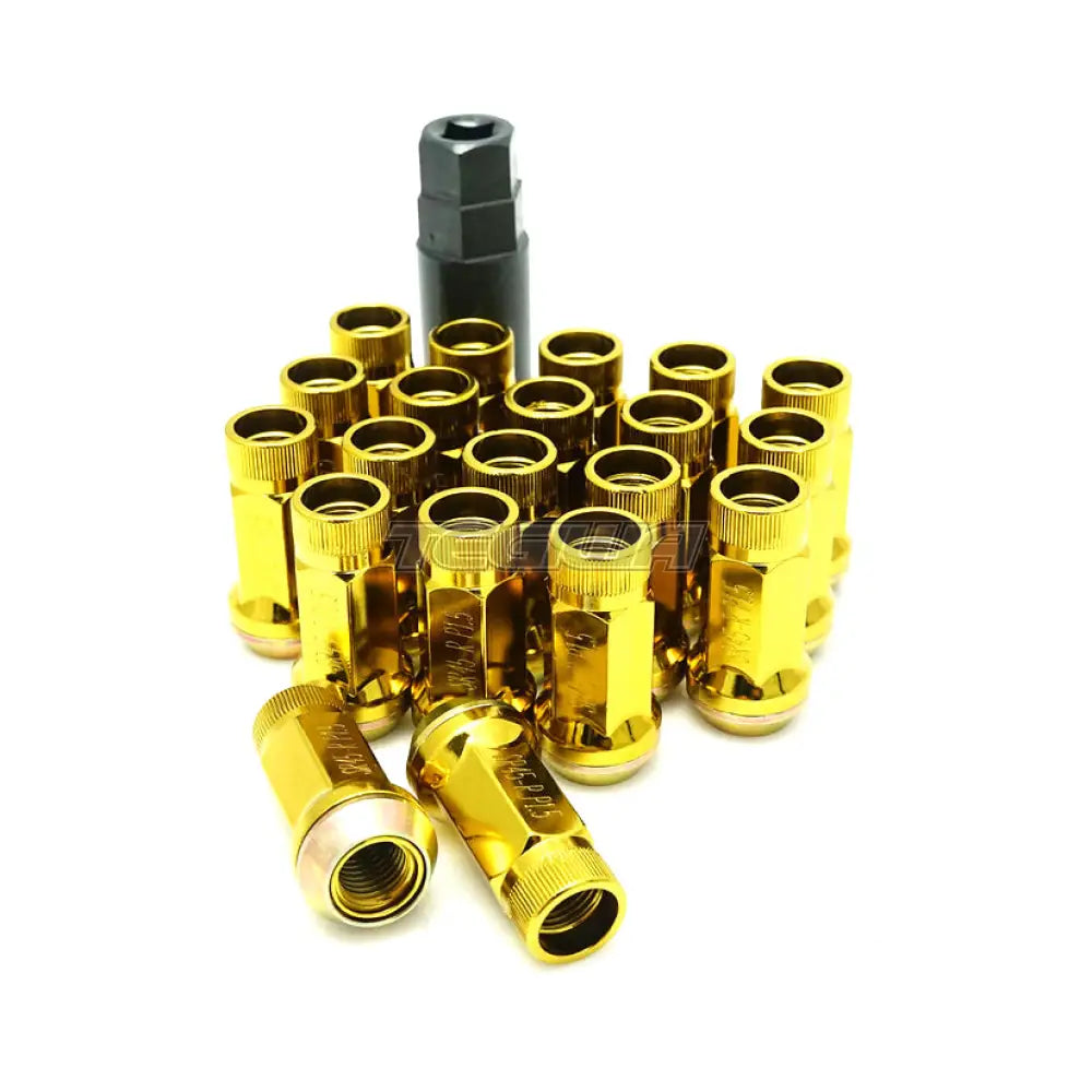 Muteki Sr45R Open End Wheel Nuts 12X1.25 / Yellow & Studs