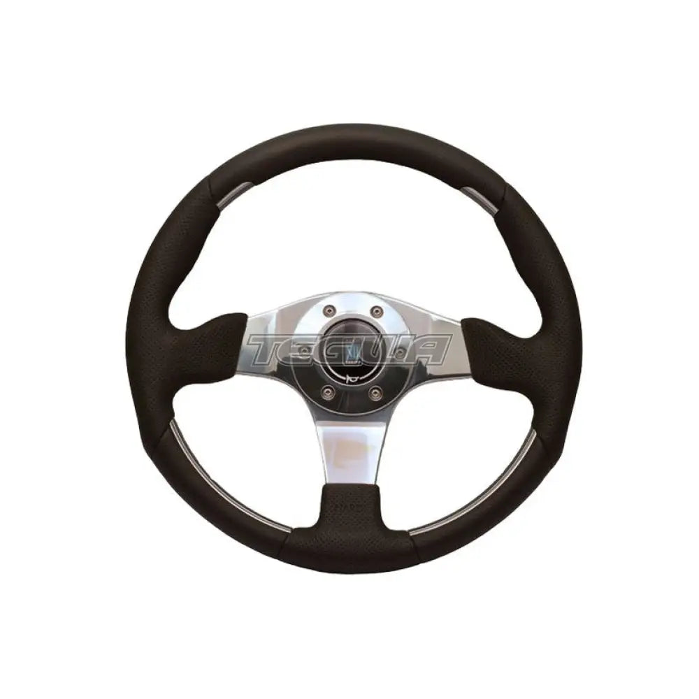 Nardi ND1 Leather Steering Wheel Black with Gloss Spokes 350mm