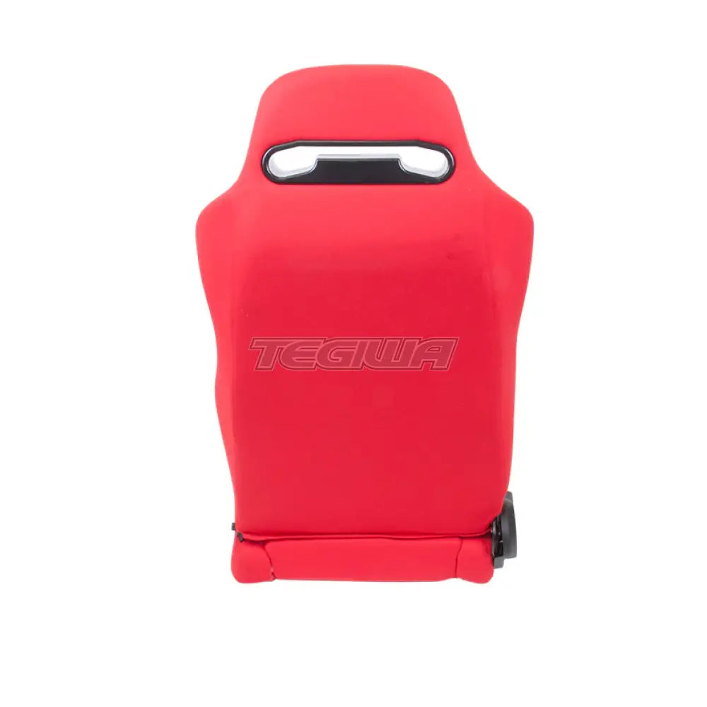 NRG Reclinable Racing Seat Cloth with Red Stitching Honda Civic EK9 Integra DC2 Type R Style - Pair