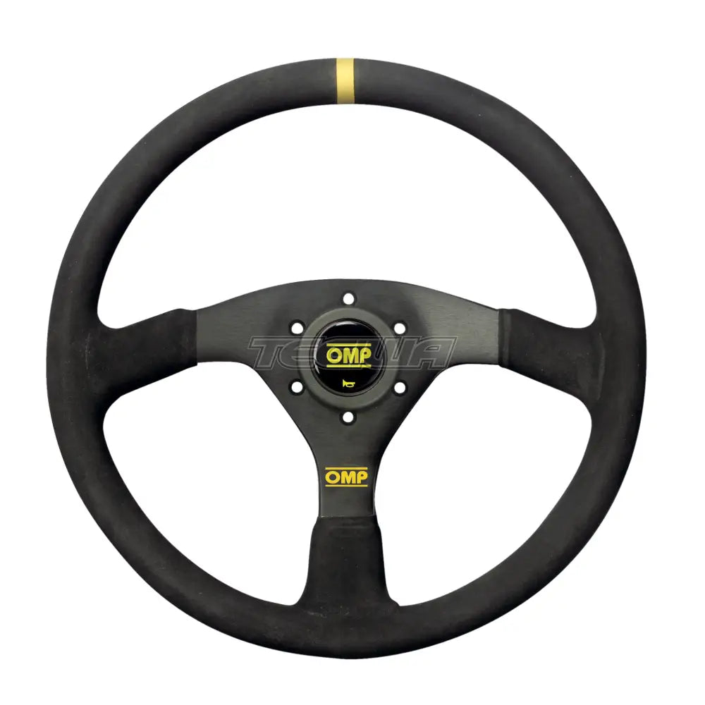 Omp 350Mm 3-Spoke Black Suede Leather Steering Wheel Wheels And Accessories