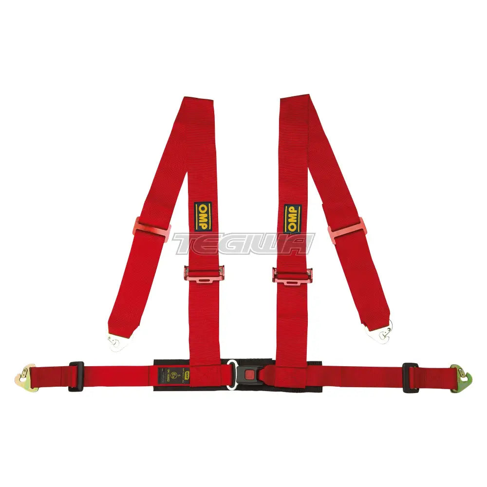 Omp 4 Point Ece Harness - Racing 4M Red Harnesses