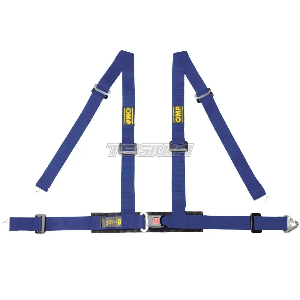 Omp 4 Point Ece Harness - Road 4M Blue Harnesses