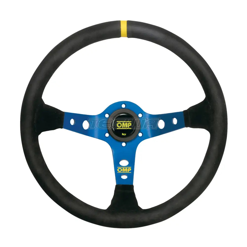 Omp Corsica Black Suede Steering Wheel Blue Wheels And Accessories