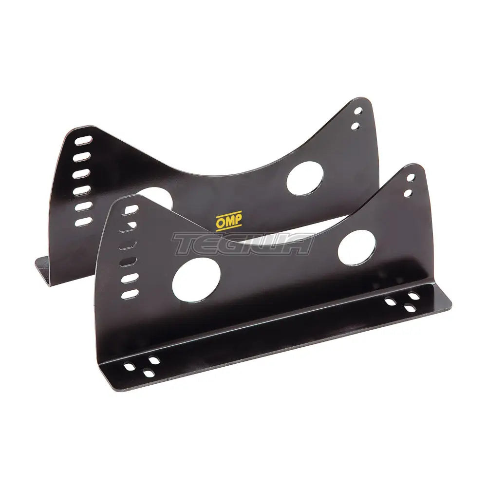 Omp Couple Of Seat Brackets With Lateral Attachments Steel Thick 3Mm Black 350Mm / Low Seats Rails