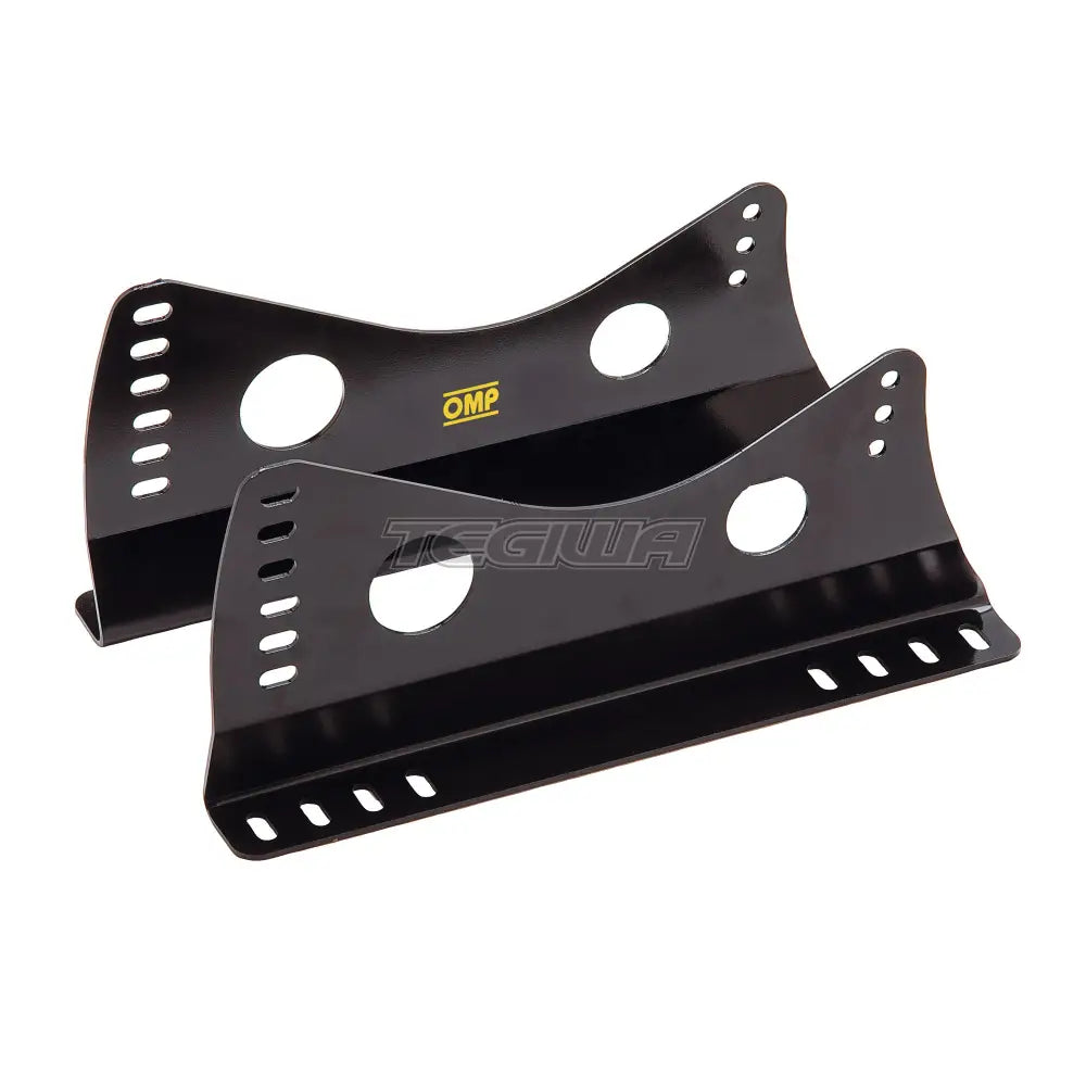 Omp Couple Of Seat Brackets With Lateral Attachments Steel Thick 3Mm Black 380Mm / High Seats Rails