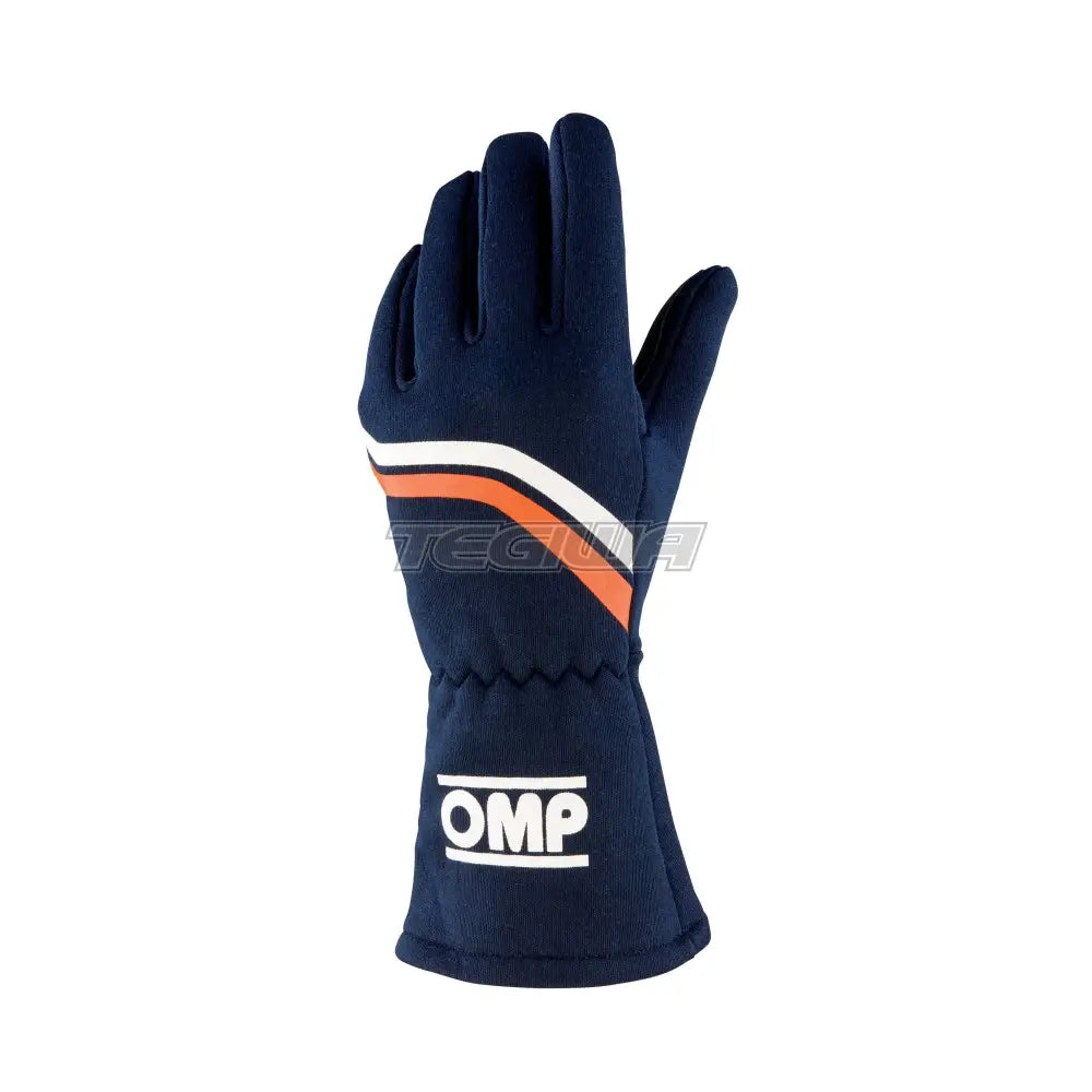 Omp Dijon Gloves Fia 8856-2018 Navy Blue / Fluorescent Orange L