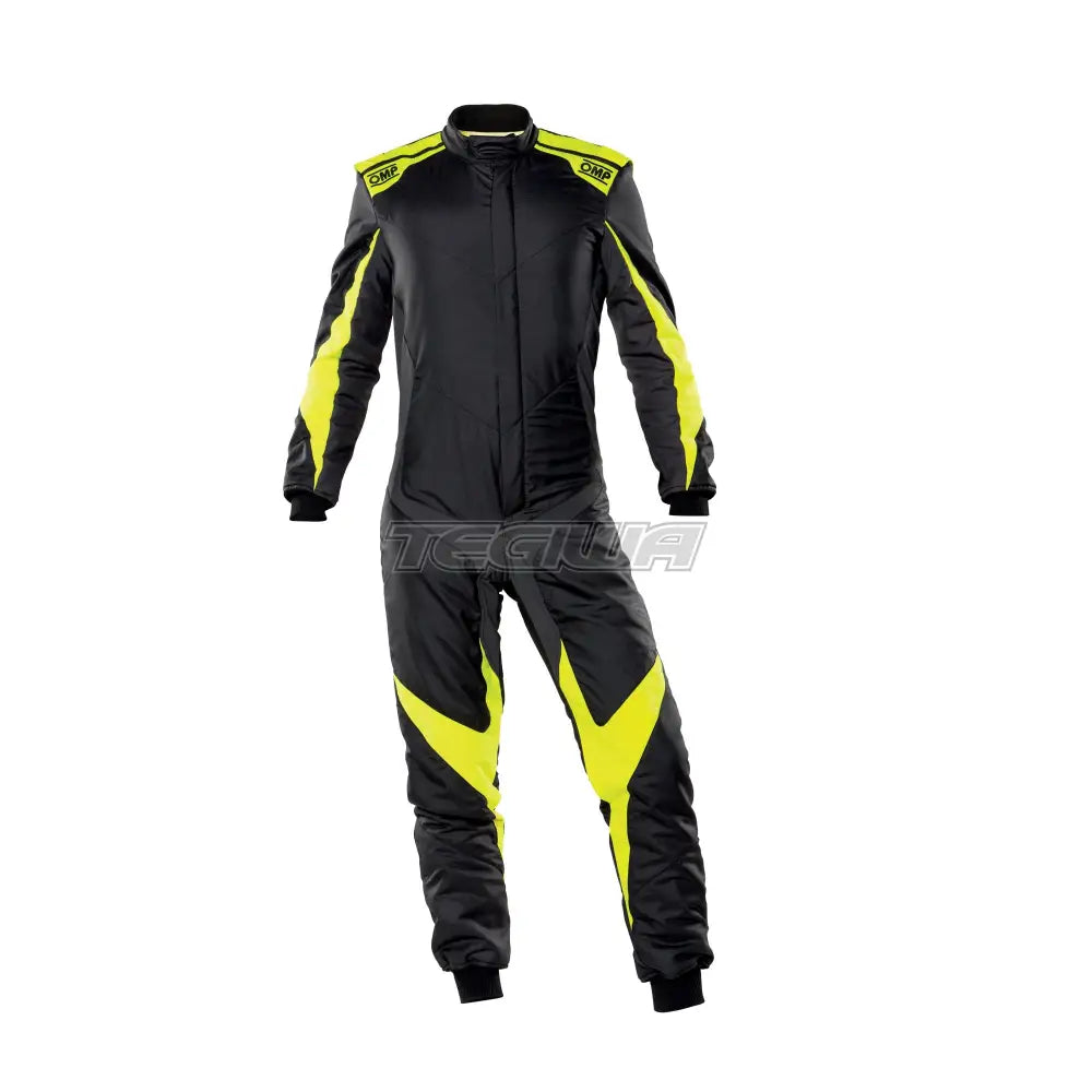 Omp One Evo-X Overall Fia 8856-2018 Black / Fluorescent Yellow Eu Size 46 Suits