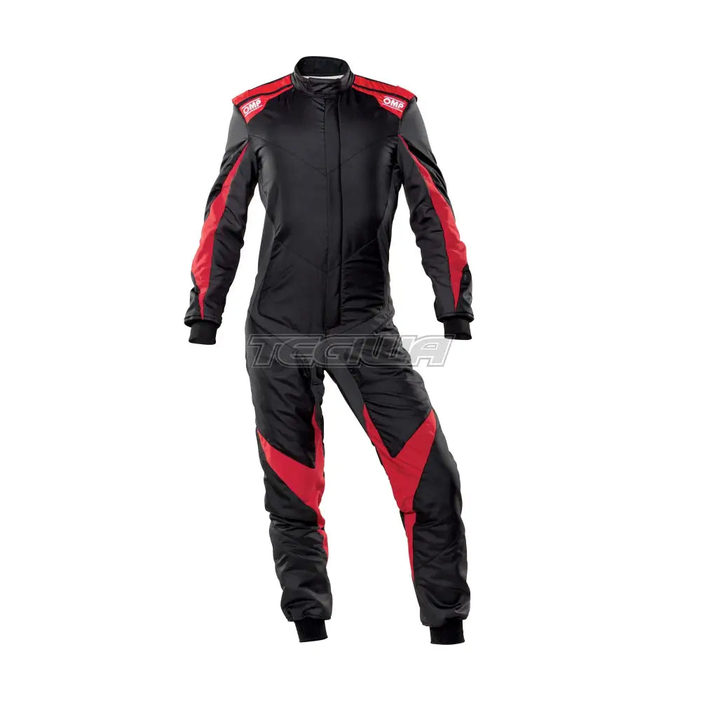 Omp One Evo-X Overall Fia 8856-2018 Black / Red Eu Size 46 Suits