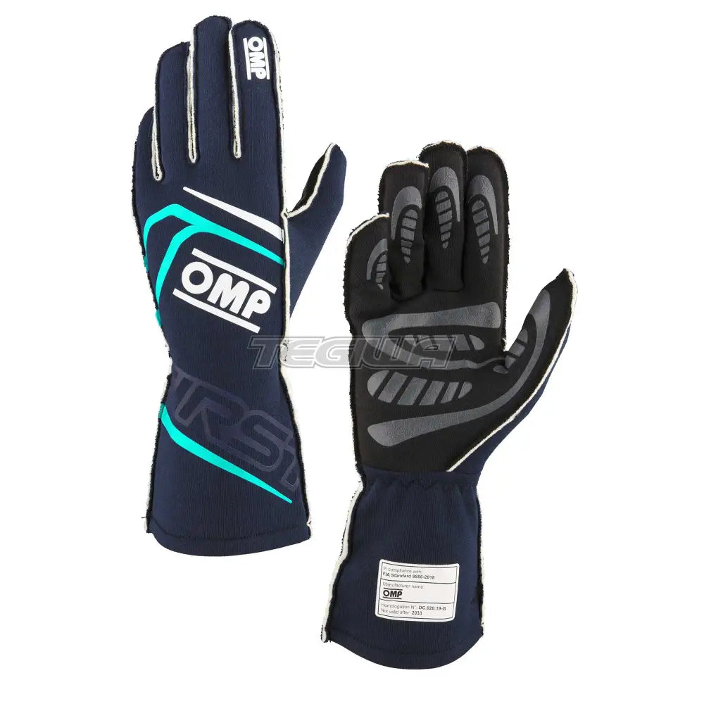 Omp First Gloves Fia 8856-2018 Blue / Tiffany L