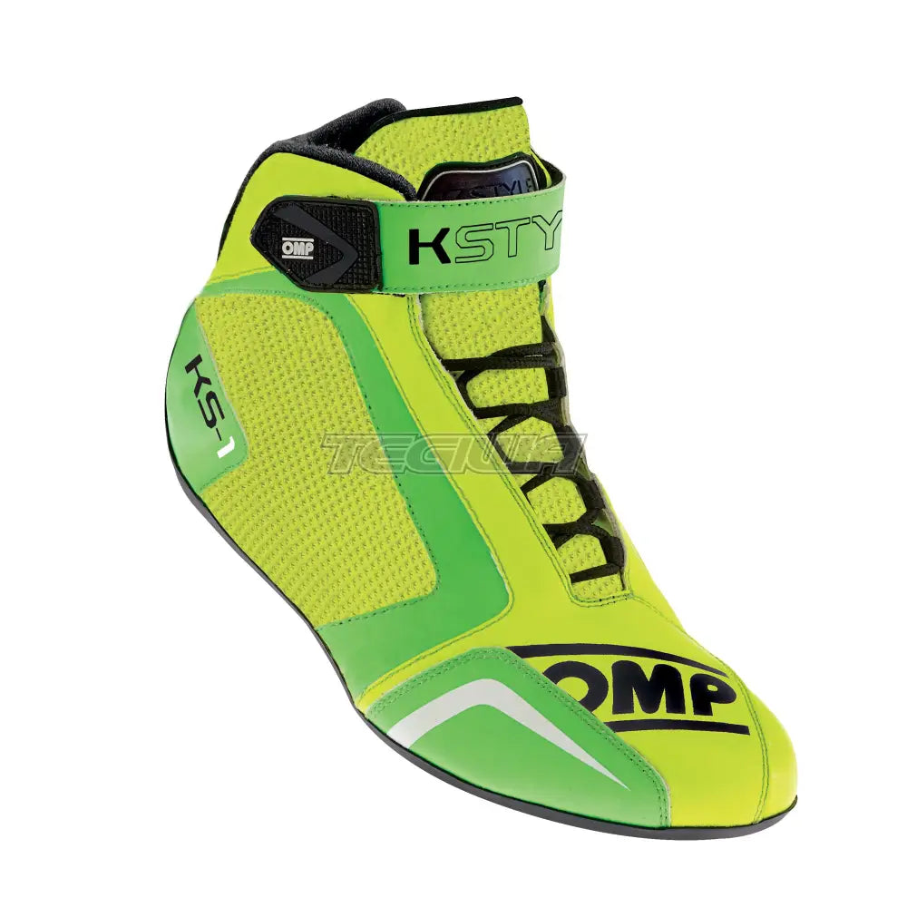 Omp Ks-1 Kart Shoes Yellow / Green Eu Size 32 Boots