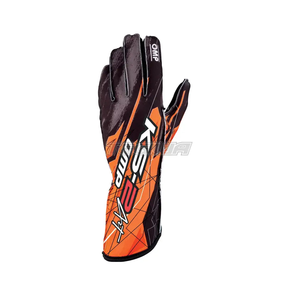 Omp Ks-2 Art Kart Gloves Black / Fluorescent Orange 4 Kids