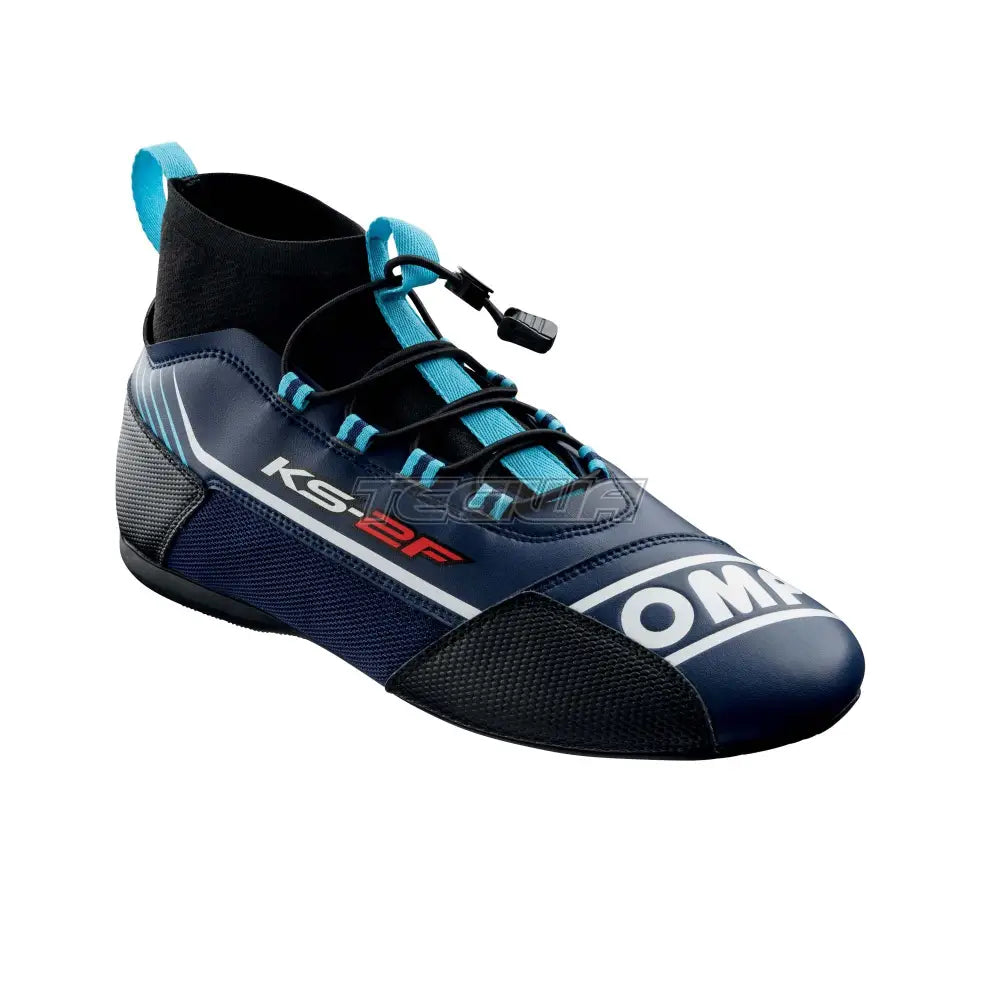 Omp Ks-2F Kart Shoes Navy Blue / Cyan Eu Size 32 Boots