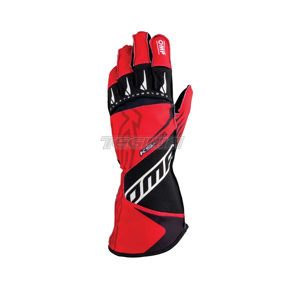 Omp Ks-2R Kart Gloves Red / Black 4 Kids