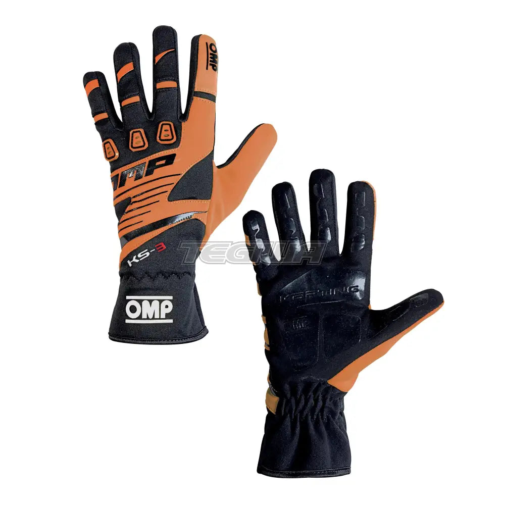 Omp Ks-3 Kart Gloves Orange / Black 4 Kids