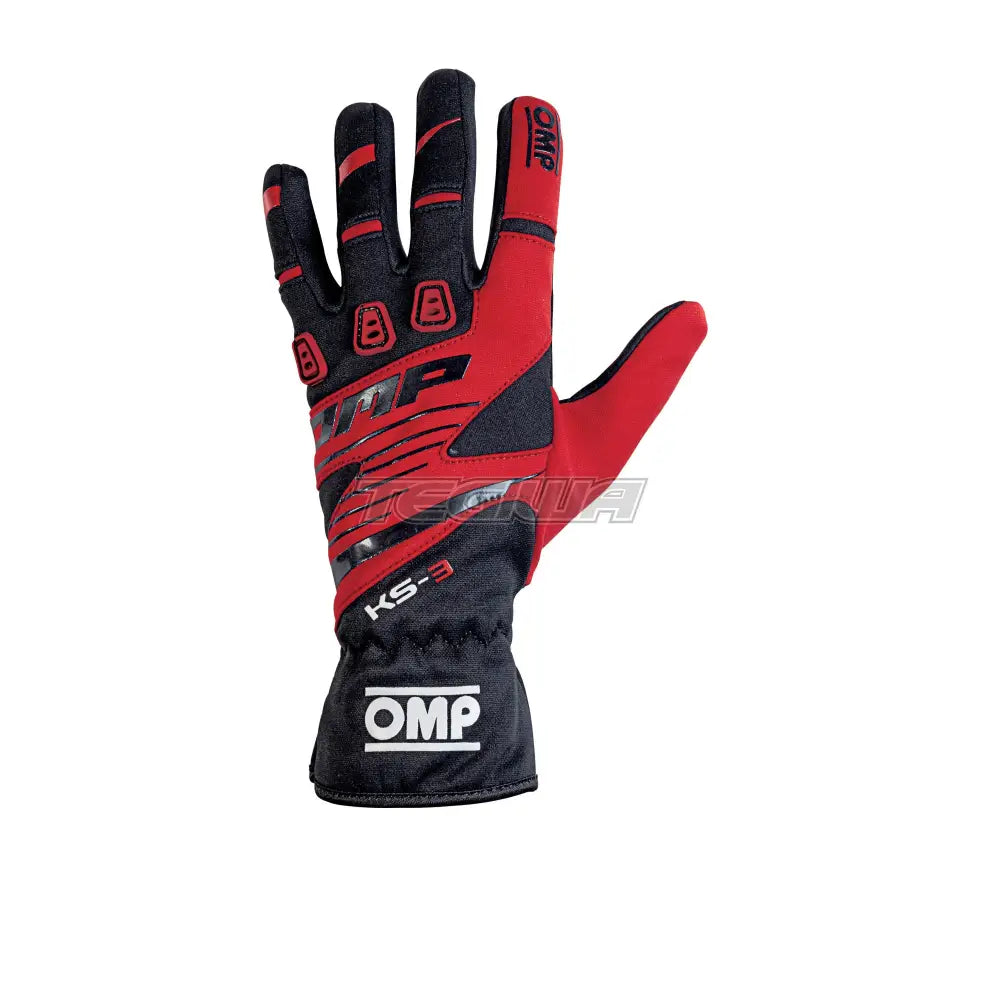 Omp Ks-3 Kart Gloves Red / Black 4 Kids