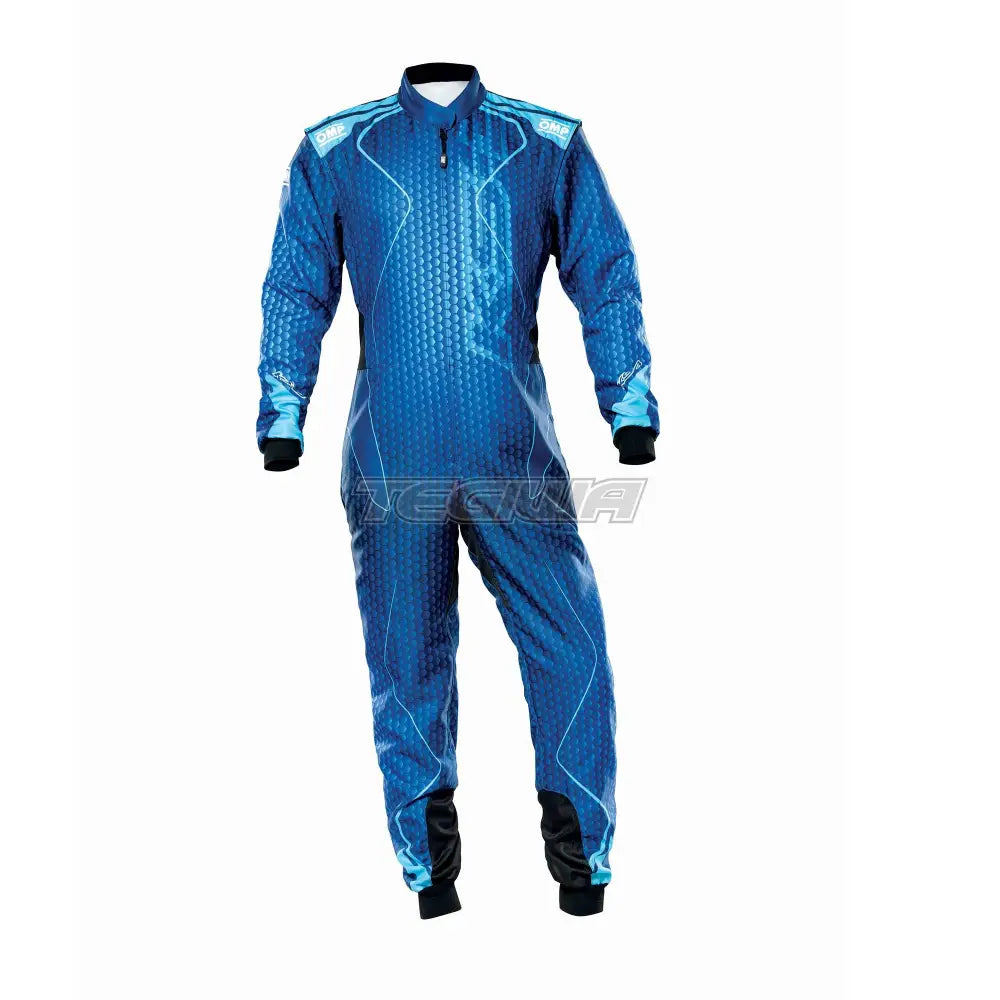 Omp Ks-3R Art Kart Overall Kids Navy Blue / Cyan 120 Suits