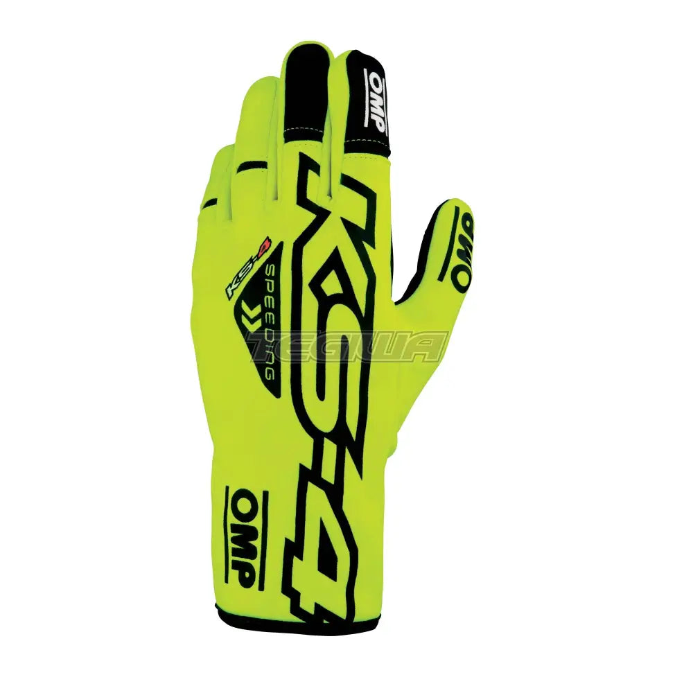 Omp Ks-4 Kart Gloves Yellow / Black 4 Kids