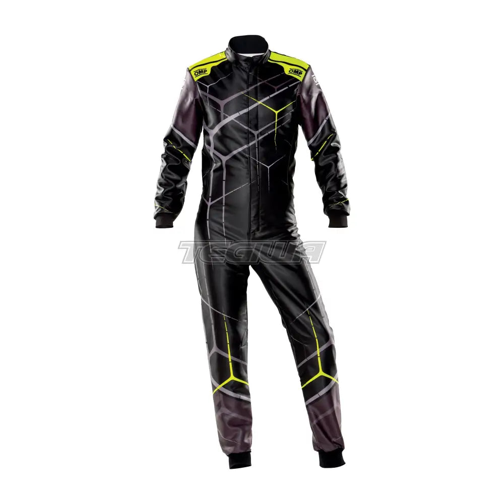 Omp Ks Art Kart Overall Black / Fluorescent Yellow Eu Size 44 Suits