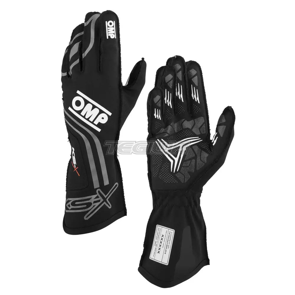 Omp Ks-X Gloves Fia 8877-2022 Black / 4 Kids