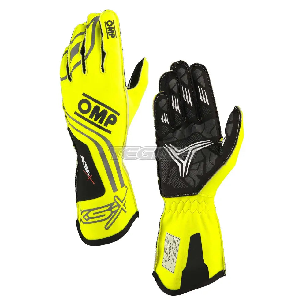 Omp Ks-X Gloves Fia 8877-2022 Fluorescent Yellow / 4 Kids