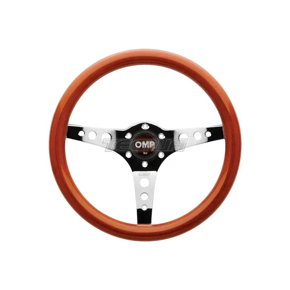 Omp Mugello 360Mm Oval Wood Wooden Steering Wheel Black Wheels And Accessories