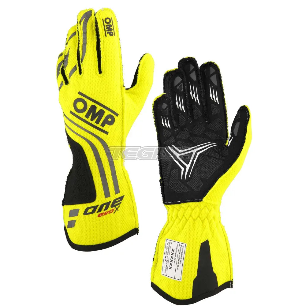 Omp One Evo-X My24 Gloves Fia 8856-2018 Fluorescent Yellow / L