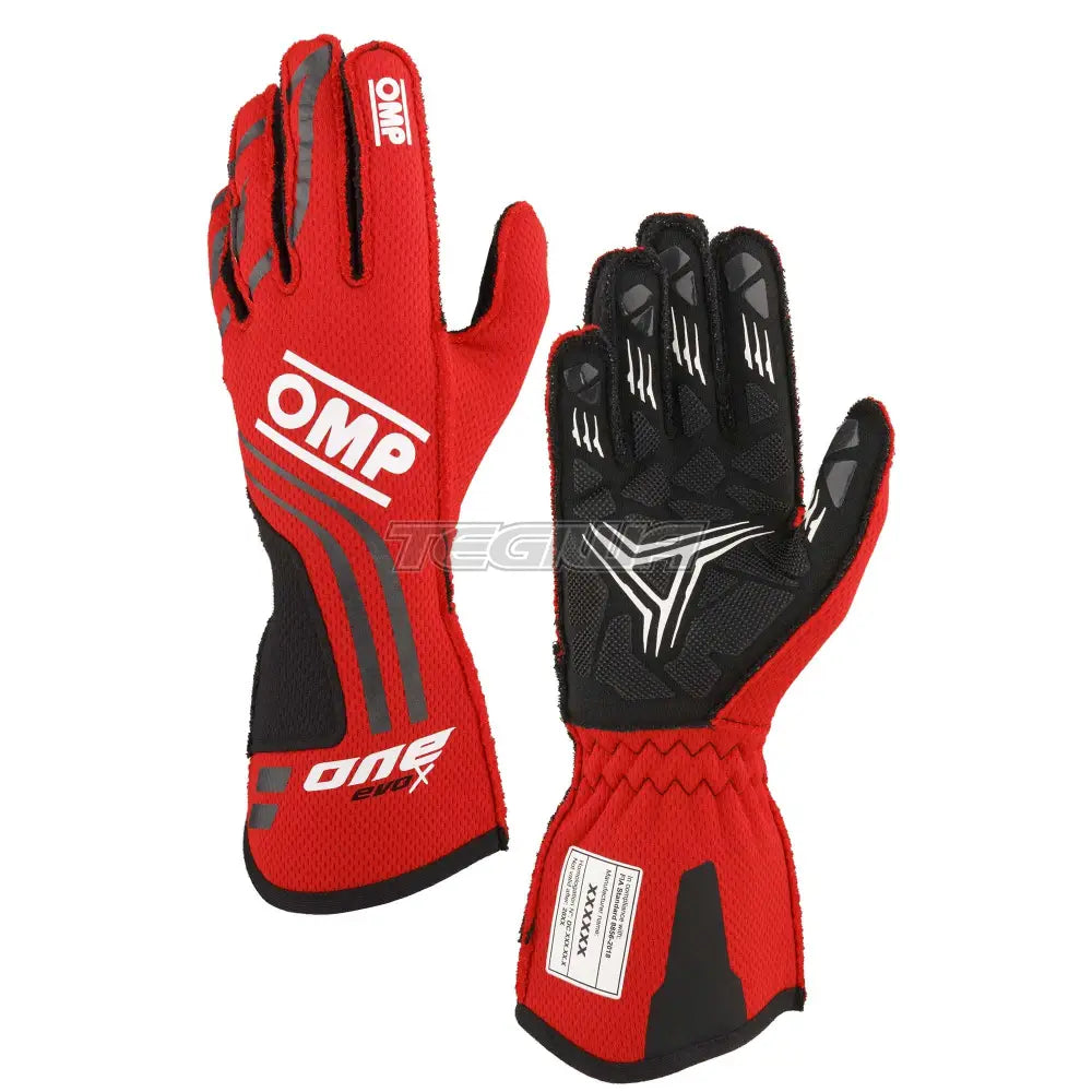 Omp One Evo-X My24 Gloves Fia 8856-2018 Red / L