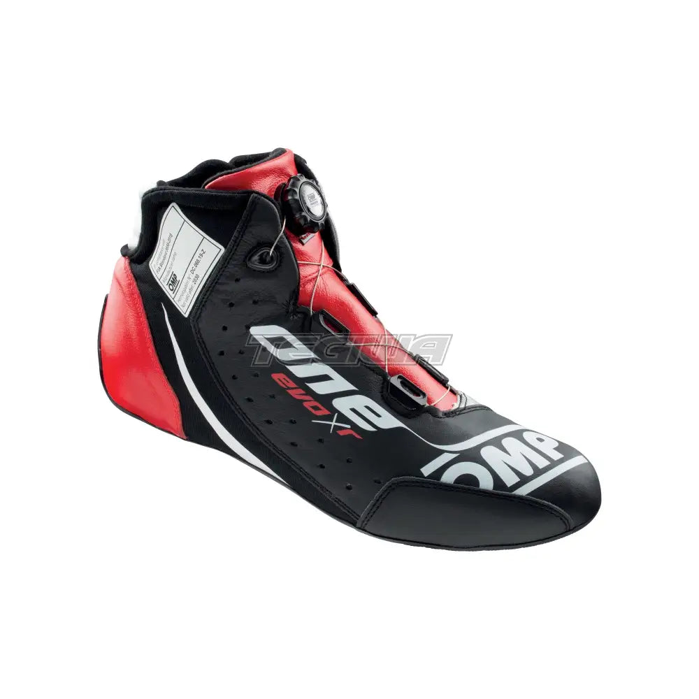 Omp One Evo-X R Shoes Fia 8856-2018 Black / Silver Red Eu Size 37 Boots