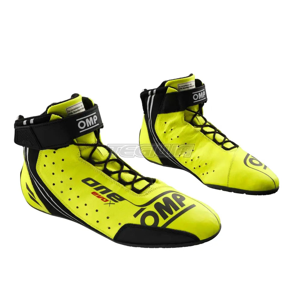 Omp One Evo-X Shoes My2024 Fia 8856-2018 Fluorescent Yellow / Eu Size 36 Boots