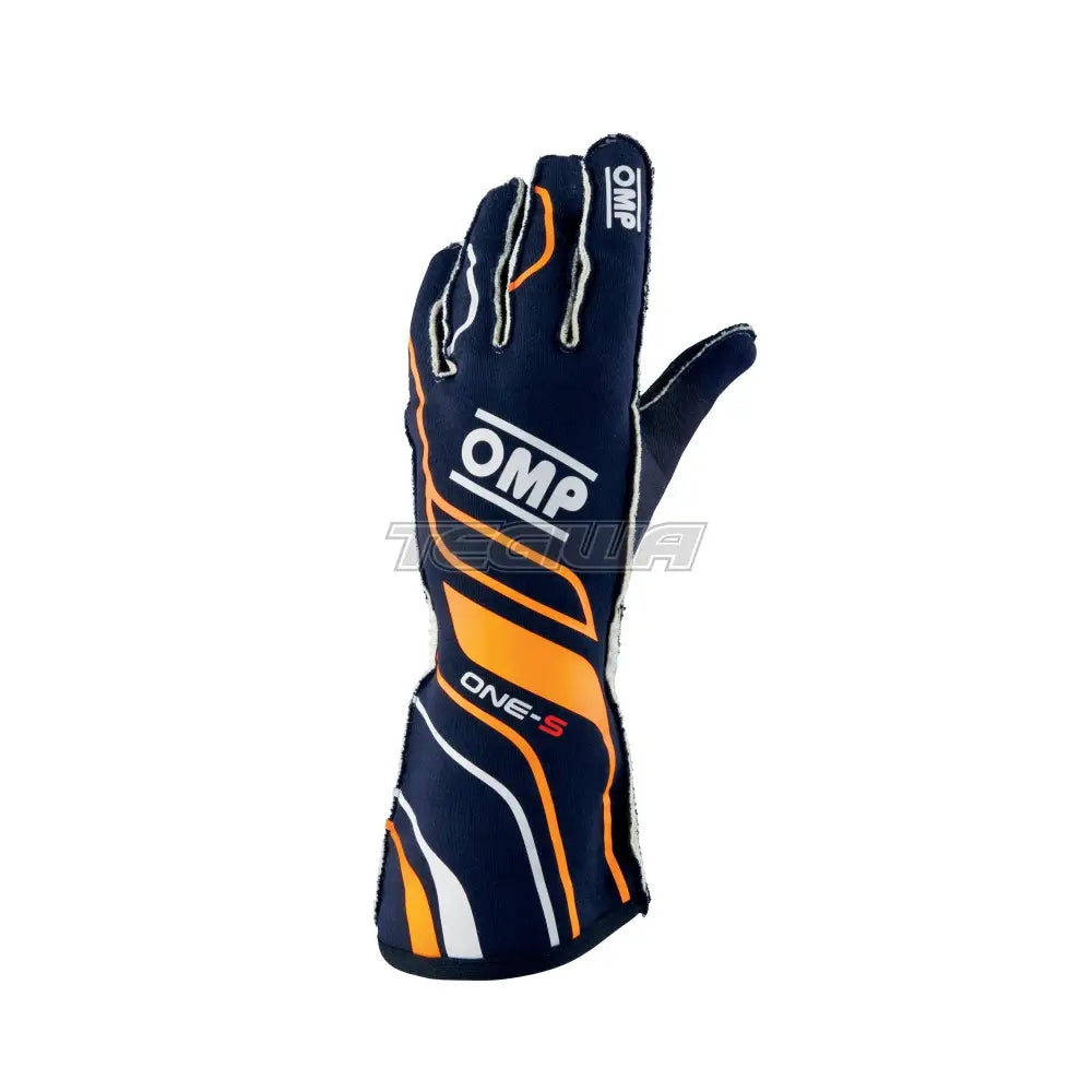 Omp One-S Gloves Fia 8856-2018 Navy Blue / Fluorescent Orange L