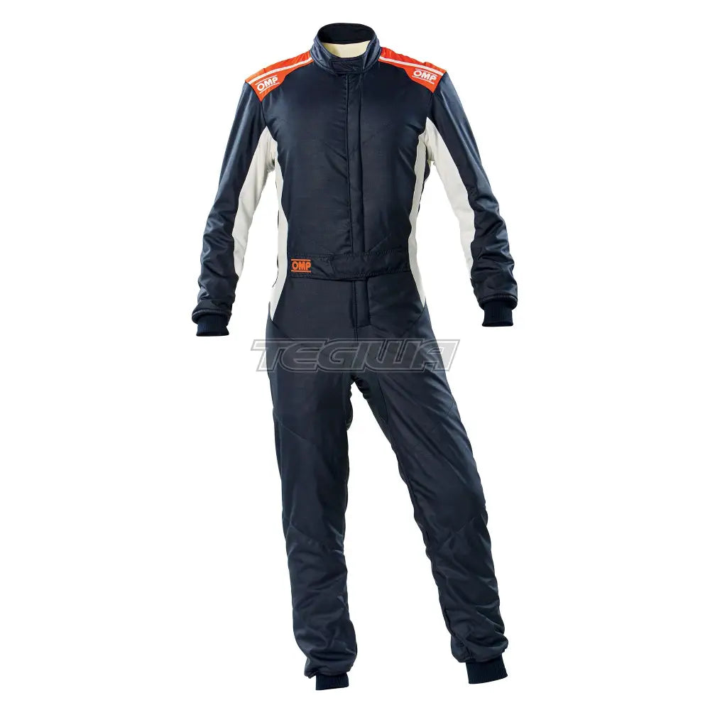 Omp One-S Overall Fia 8856-2018 Navy Blue / Fluorescent Orange Eu Size 46 Suits