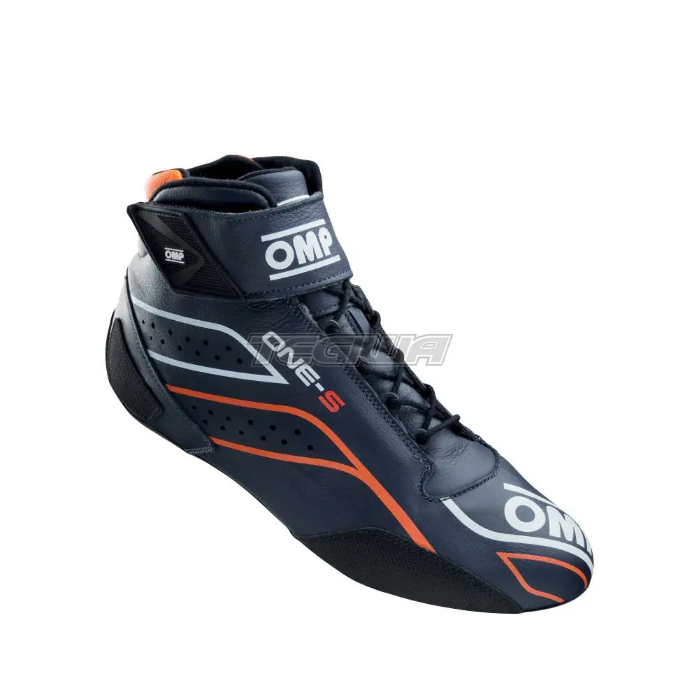 Omp One-S Shoes Fia 8856-2018 Navy Blue / Fluorescent Orange Eu Size 37 Boots