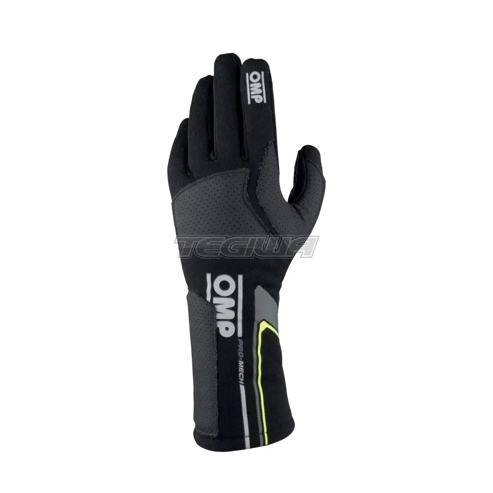 Omp Pro Mech Evo Gloves Fia 8856-2018 Black / L