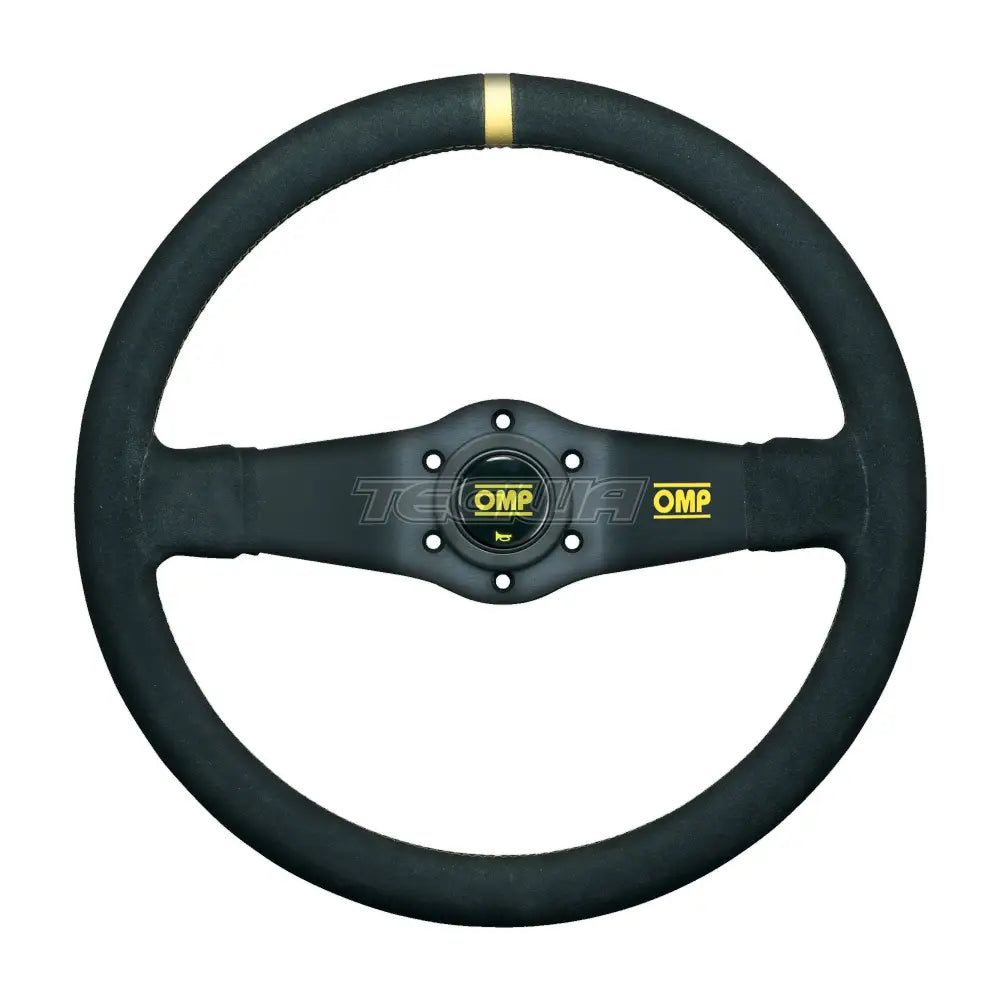 Omp Rally 350Mm 2-Spoke Black Suede Leather Steering Wheel Wheels And Accessories