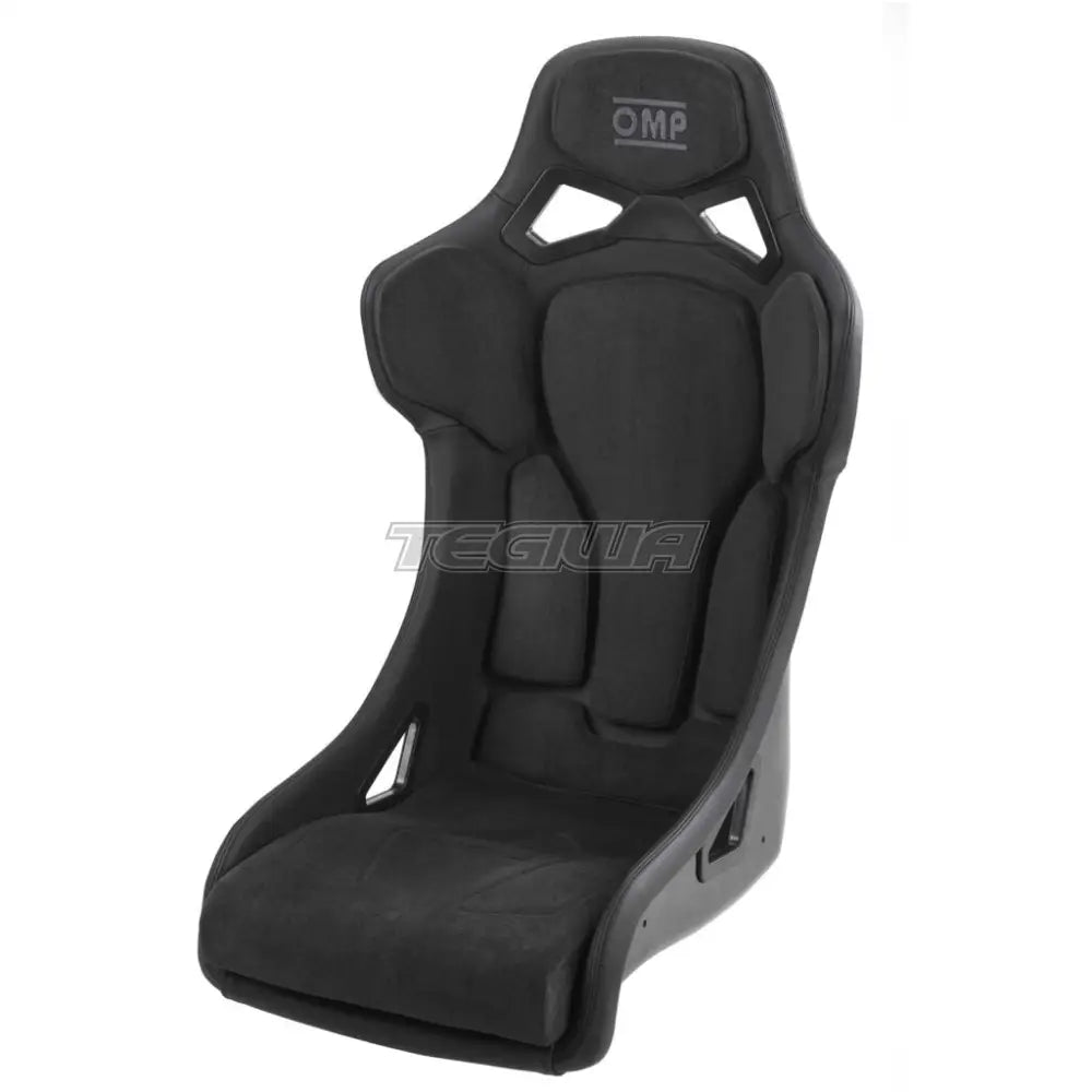 Omp Rt Racing Seat Fia 8855-1999 In Leather And Alcantara Black Seats Rails & Mounts