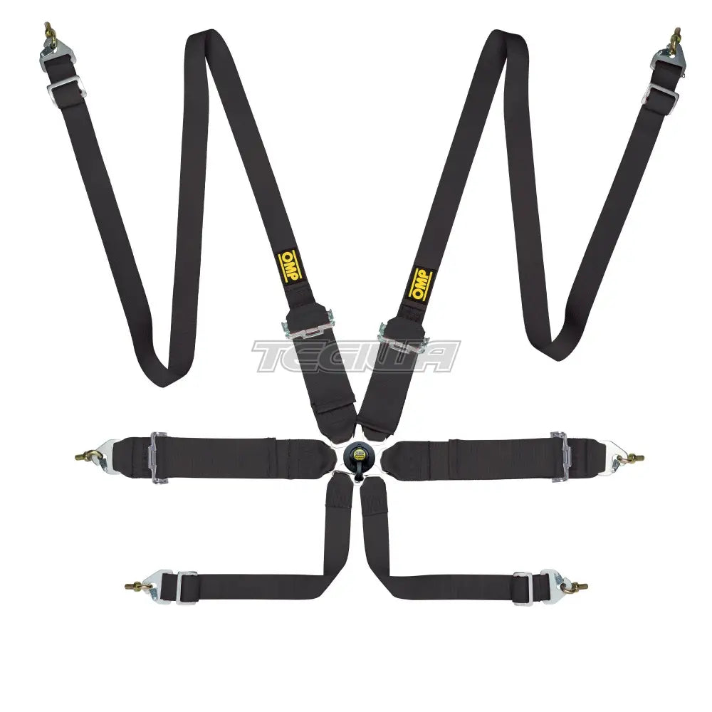 Omp Safety Harness First 3 + 2In Pull Up Fia 8853-2016 Black Harnesses