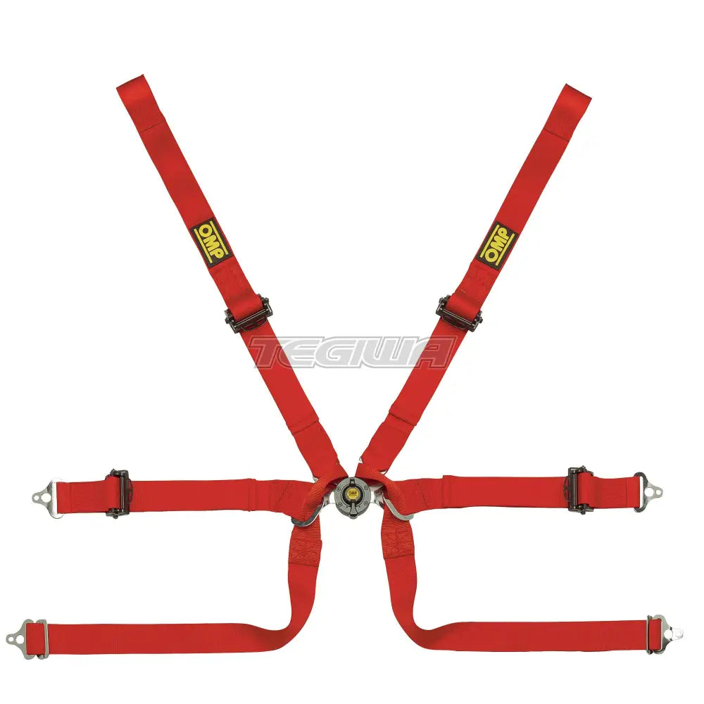 Omp Safety Harness Tecnica 2In Formula Fia 8853-2016 Red Harnesses