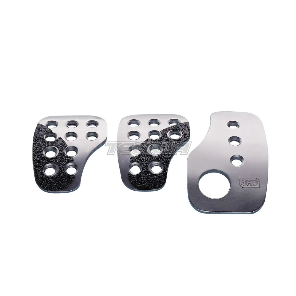 Omp Set 3 Racing Pedals 5Mm Silver